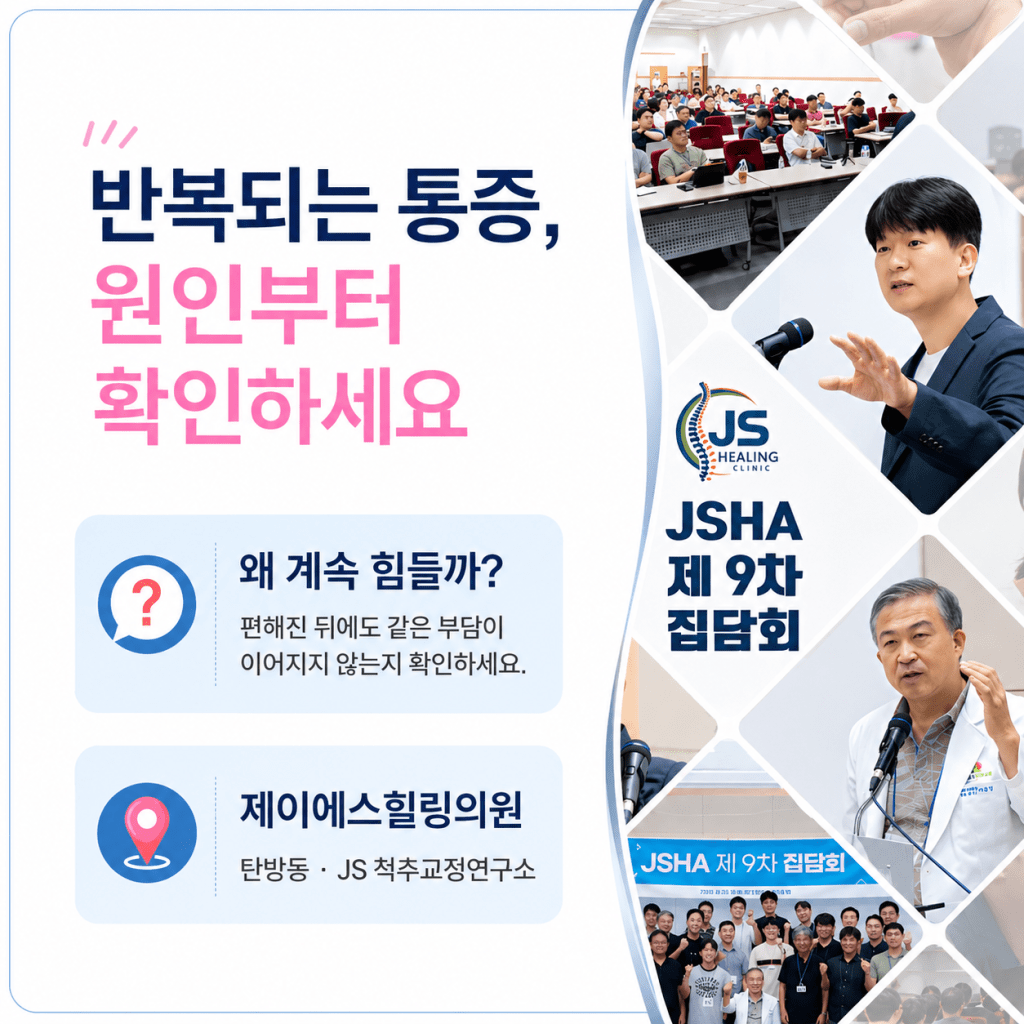 반복되는 통증은 원인부터 확인해야 한다는 제이에스힐링의원 안내 이미지