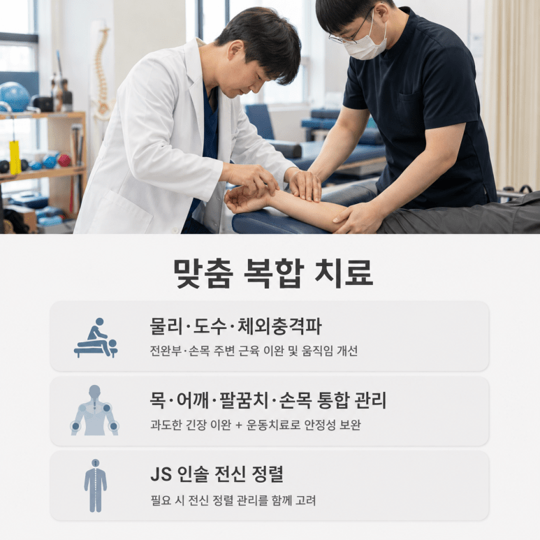 제이에스힐링의원 손목터널증후군 맞춤 복합 치료 안내 이미지
