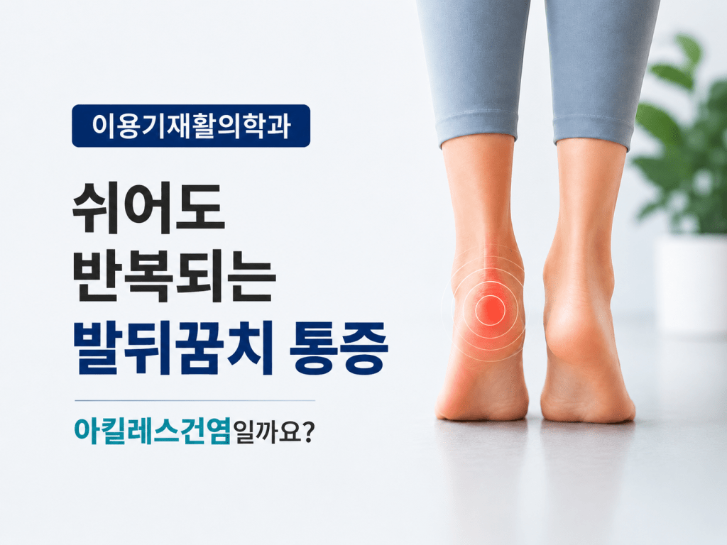 갈마역 재활의학과 발뒤꿈치 통증과 아킬레스건염 안내