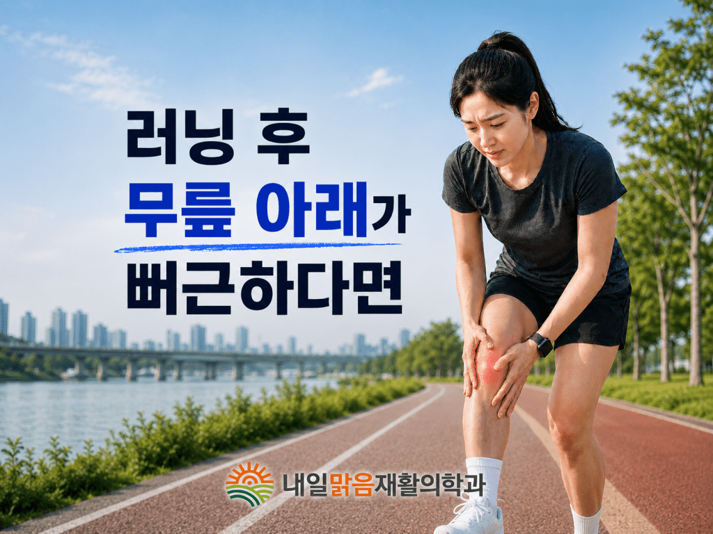 미아동 무릎통증 러닝 후 무릎 아래가 뻐근한 증상을 안내하는 내일맑음재활의학과 대표 이미지