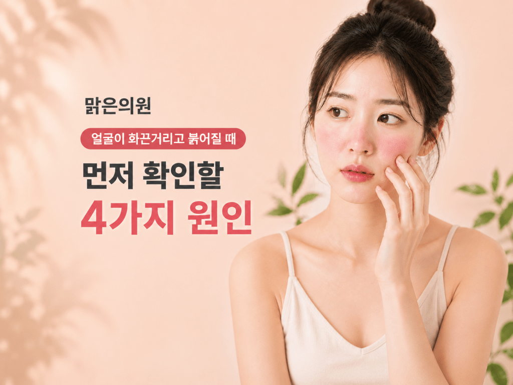 돌곶이역 홍조 얼굴 화끈거림을 설명하는 맑은의원 피부과 이미지