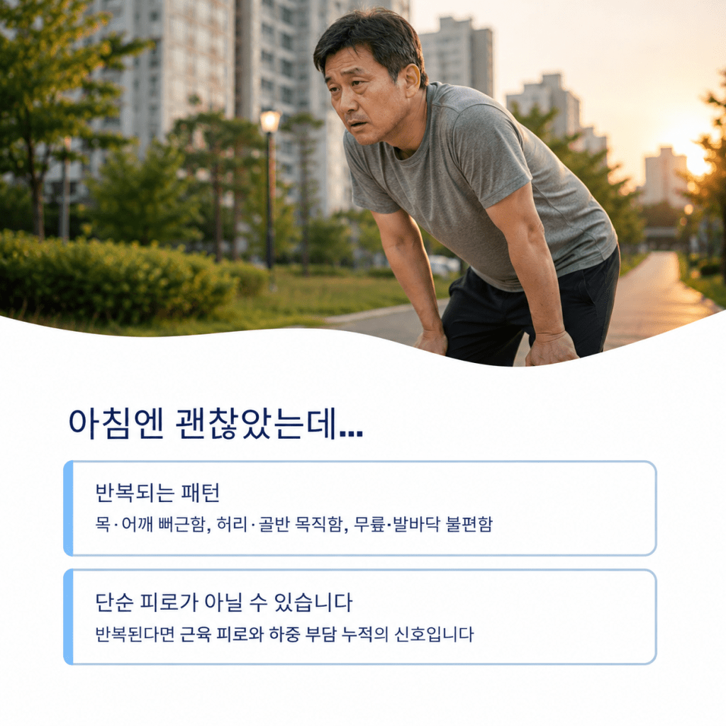 월평동 이용기재활의학과 하루 끝 몸이 무겁고 피로한 증상 안내