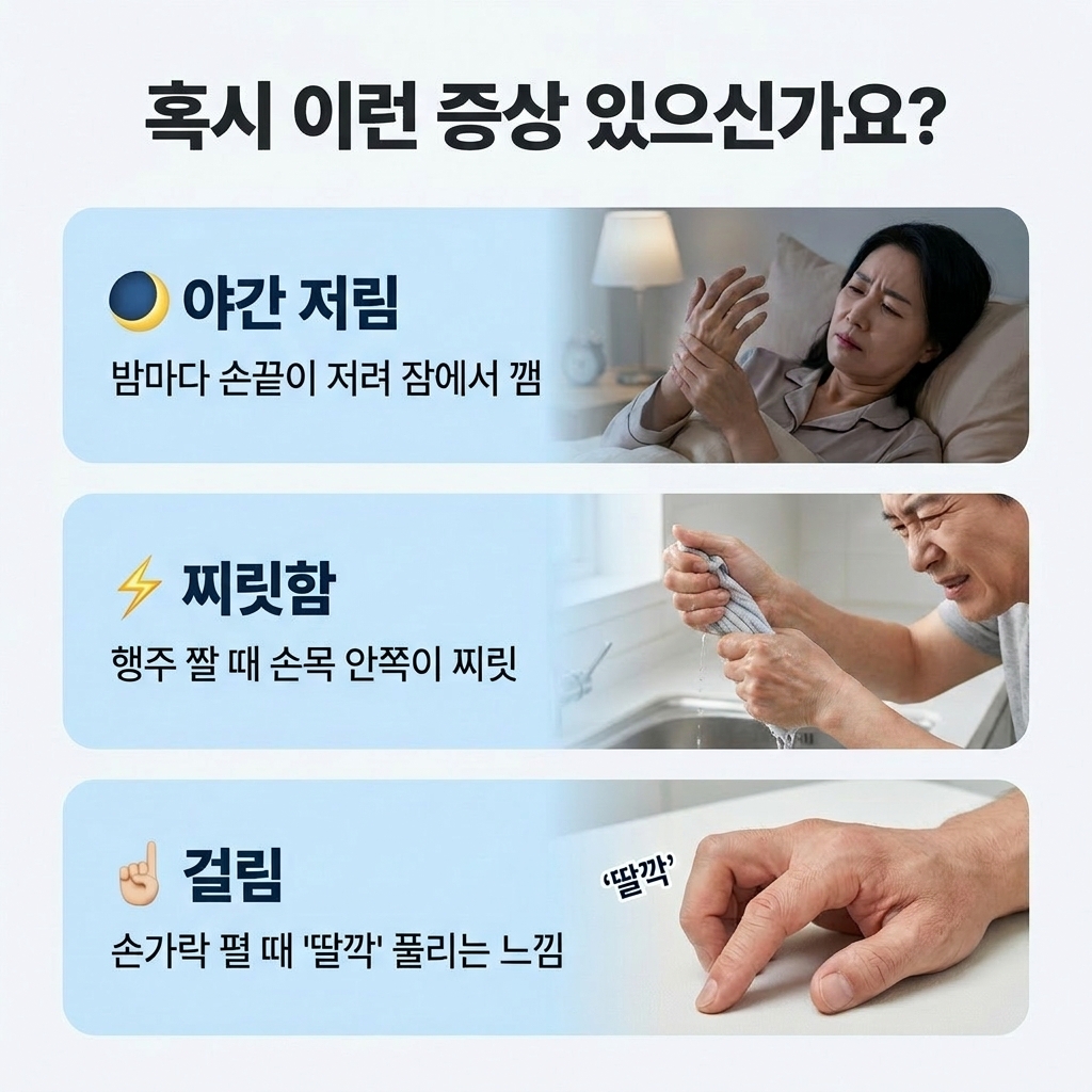 사월동 통증의학과 손끝 저림 손목 찌릿함 손가락 걸림 증상 안내