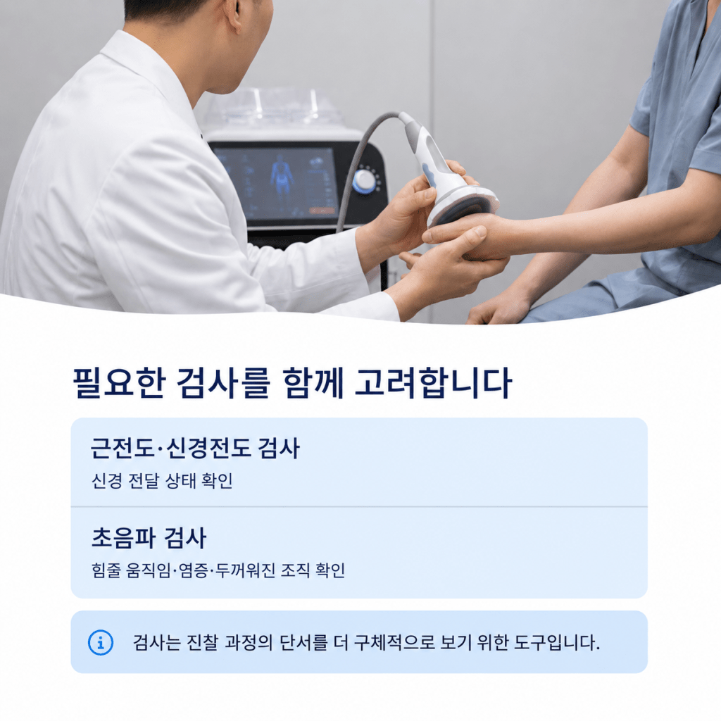 사월동 통증의학과 손끝 저림 근전도 신경전도 초음파 검사 안내