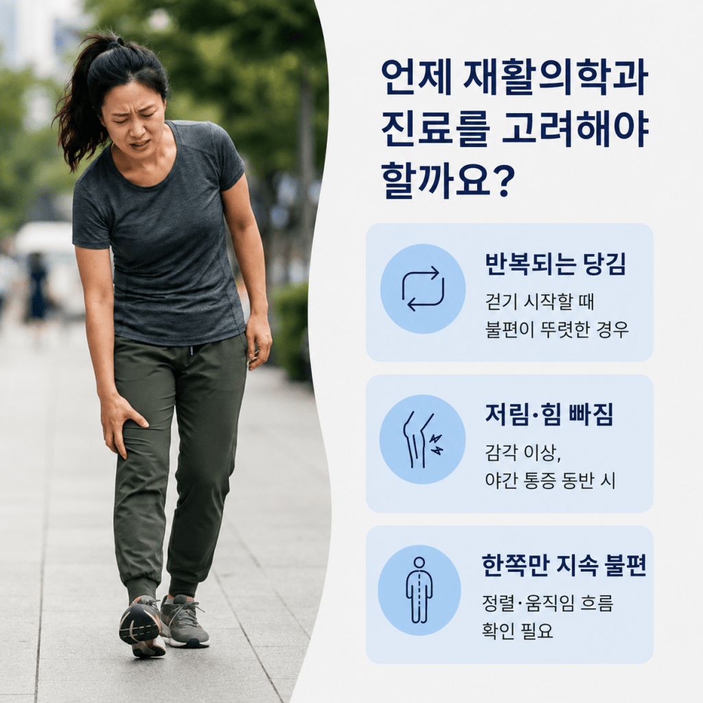 반복되는 골반 사타구니 통증으로 재활의학과 진료가 필요한 경우