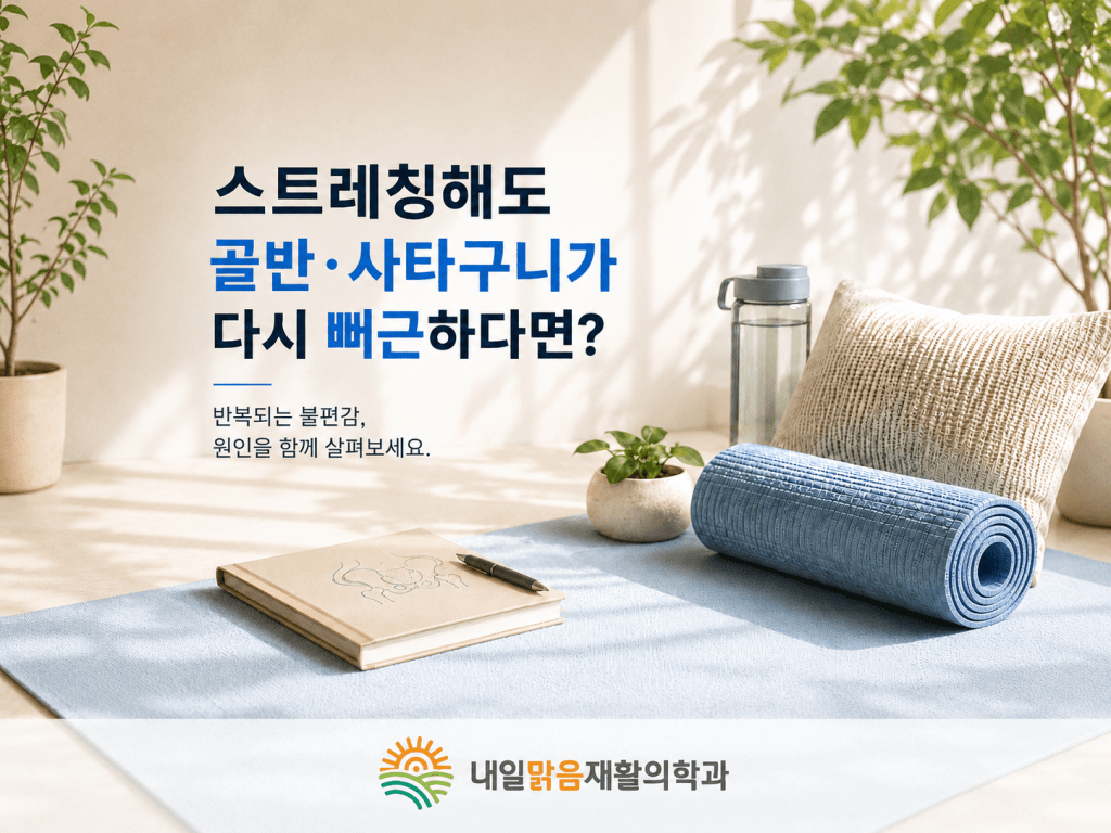 스트레칭해도 반복되는 골반·사타구니 뻐근함을 살피는 미아동 내일맑음재활의학과