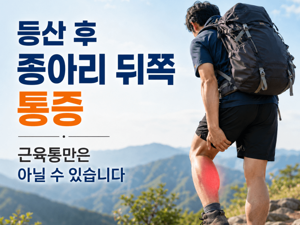 삼양동 내일맑음재활의학과 등산 후 종아리 뒤쪽 통증 안내