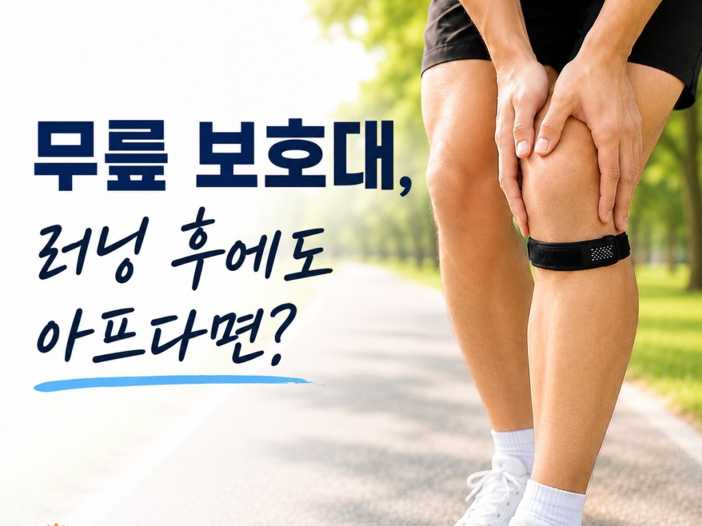 솔샘역 무릎통증 러닝 후 보호대를 착용해도 앞쪽 무릎이 아픈 이유를 설명하는 내일맑음재활의학과 이미지