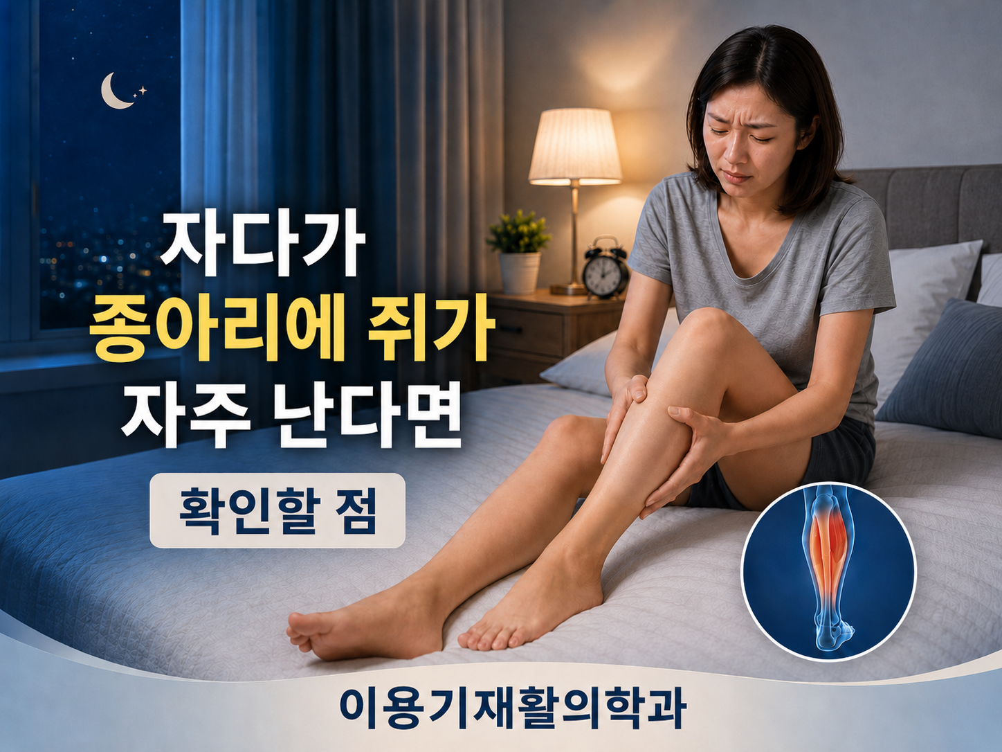 자다가 종아리에 쥐가 자주 난다면? 둔산동 재활의학과가 짚어주는 5가지 확인 포인트